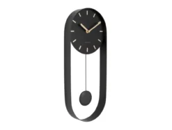 Wall clock Pendulum Charm steel black