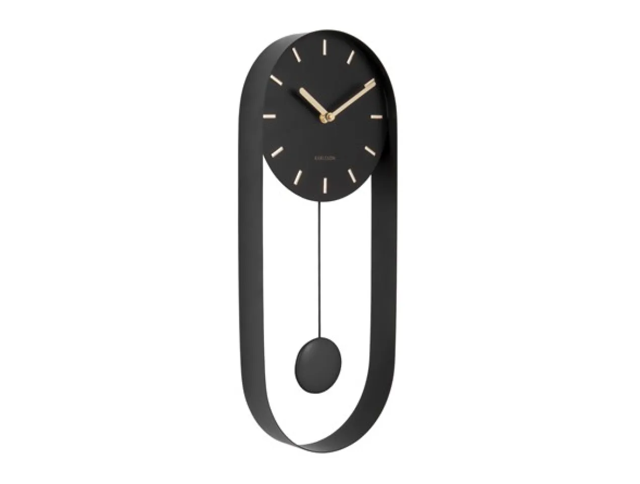 Wall clock Pendulum Charm steel black