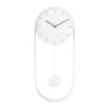 Wall clock Pendulum Charm steel white