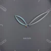 Wall clock Petals dark grey