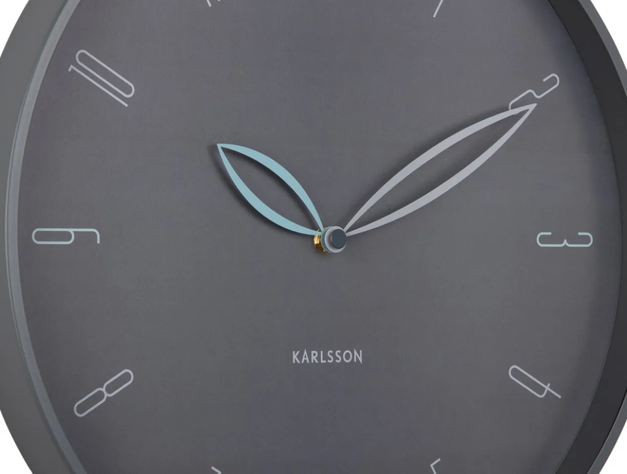 Wall clock Petals dark grey