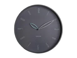 Wall clock Petals dark grey