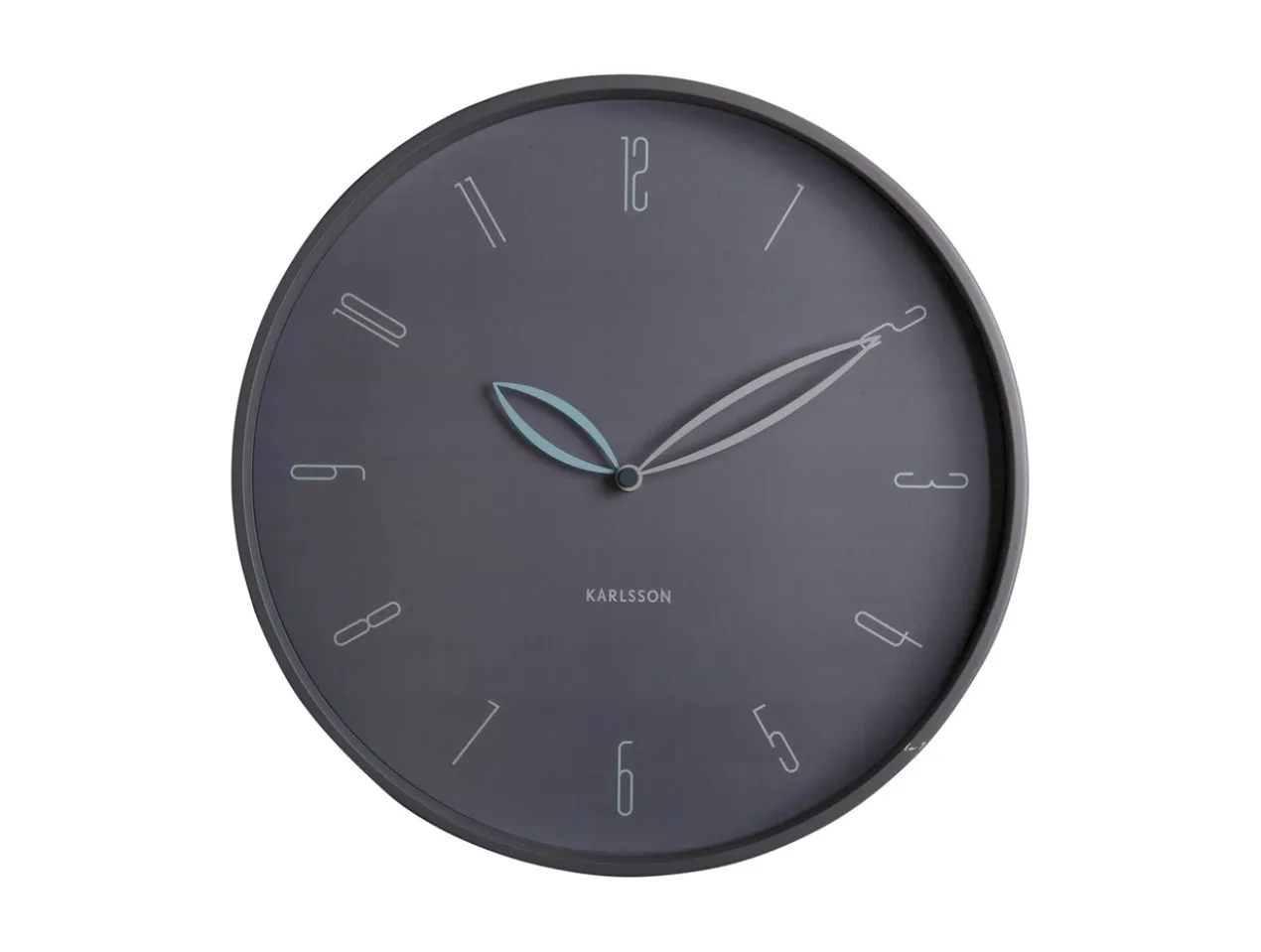 Wall clock Petals dark grey