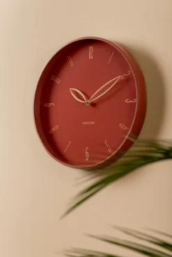 Wall clock Petals dark grey