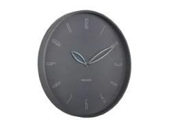 Wall clock Petals dark grey