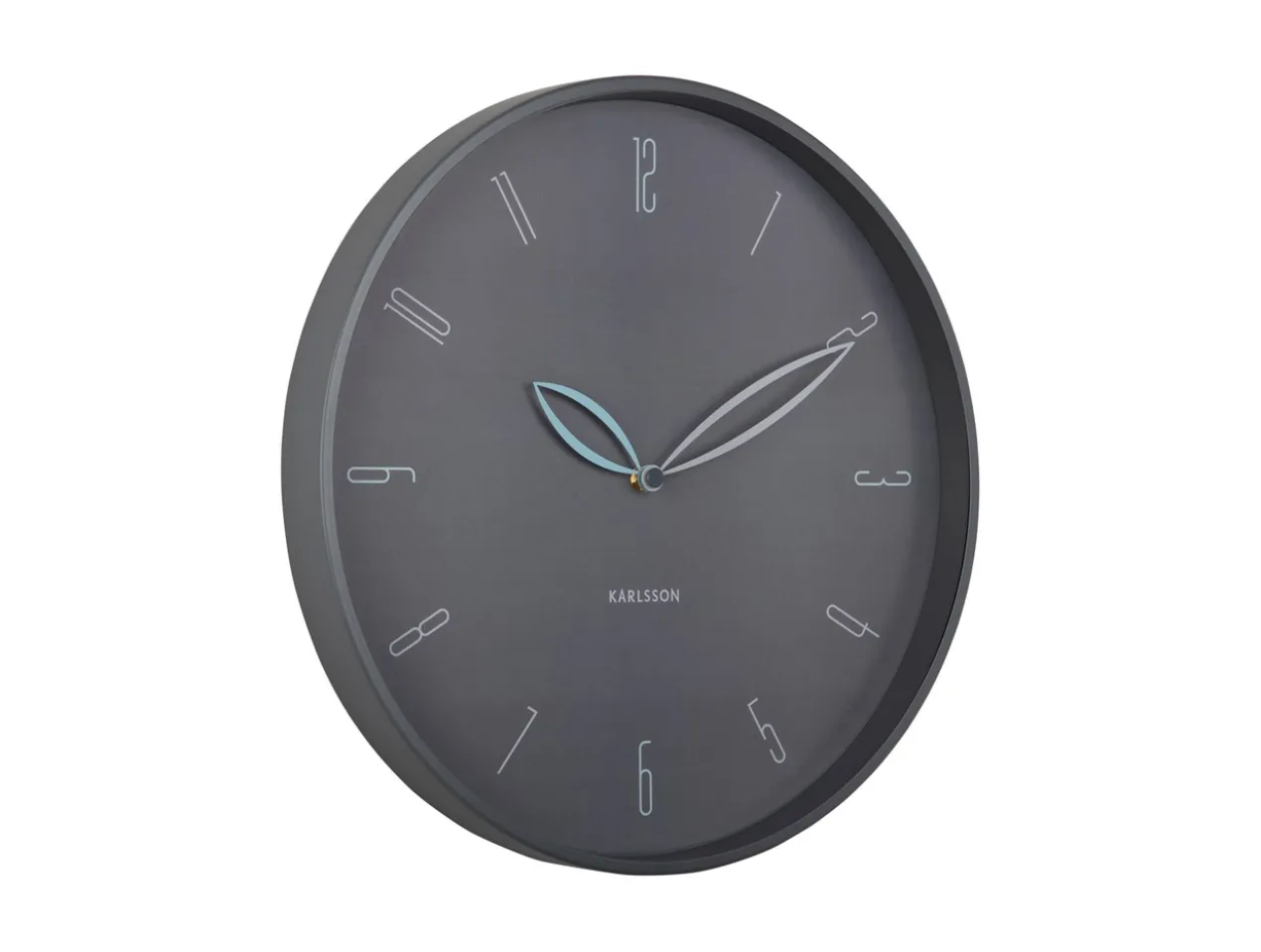 Wall clock Petals dark grey