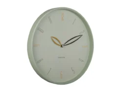 Wall clock Petals grayed jade