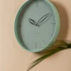 Wall clock Petals misty blue