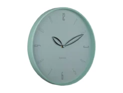Wall clock Petals misty blue