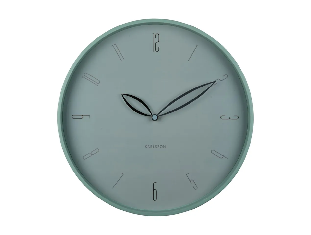 Wall clock Petals misty blue