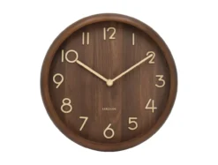 Wall clock Pure Bold dark wood