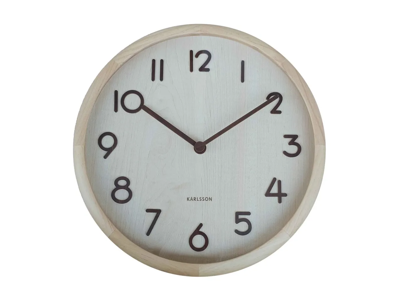 Wall clock Pure Bold light wood