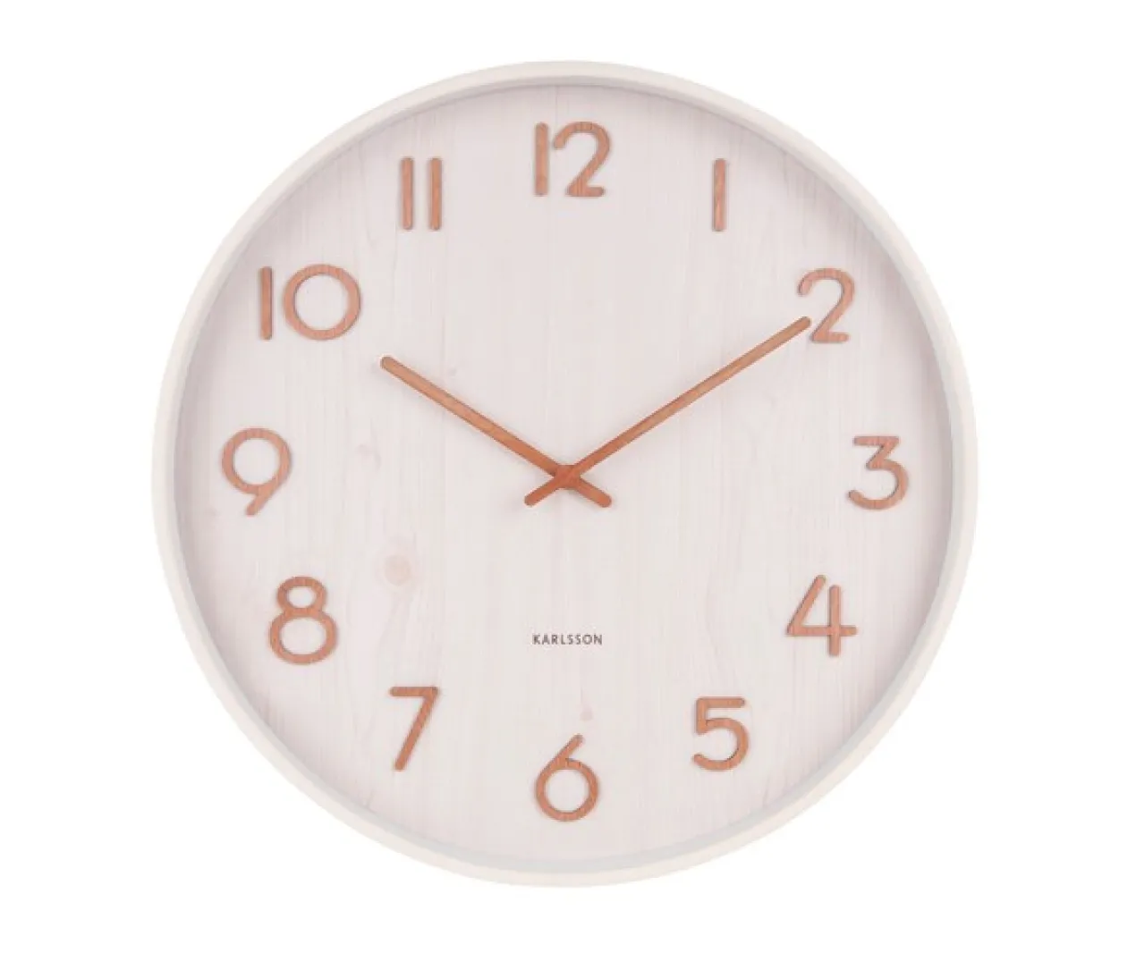 Wall clock Pure large basswood white