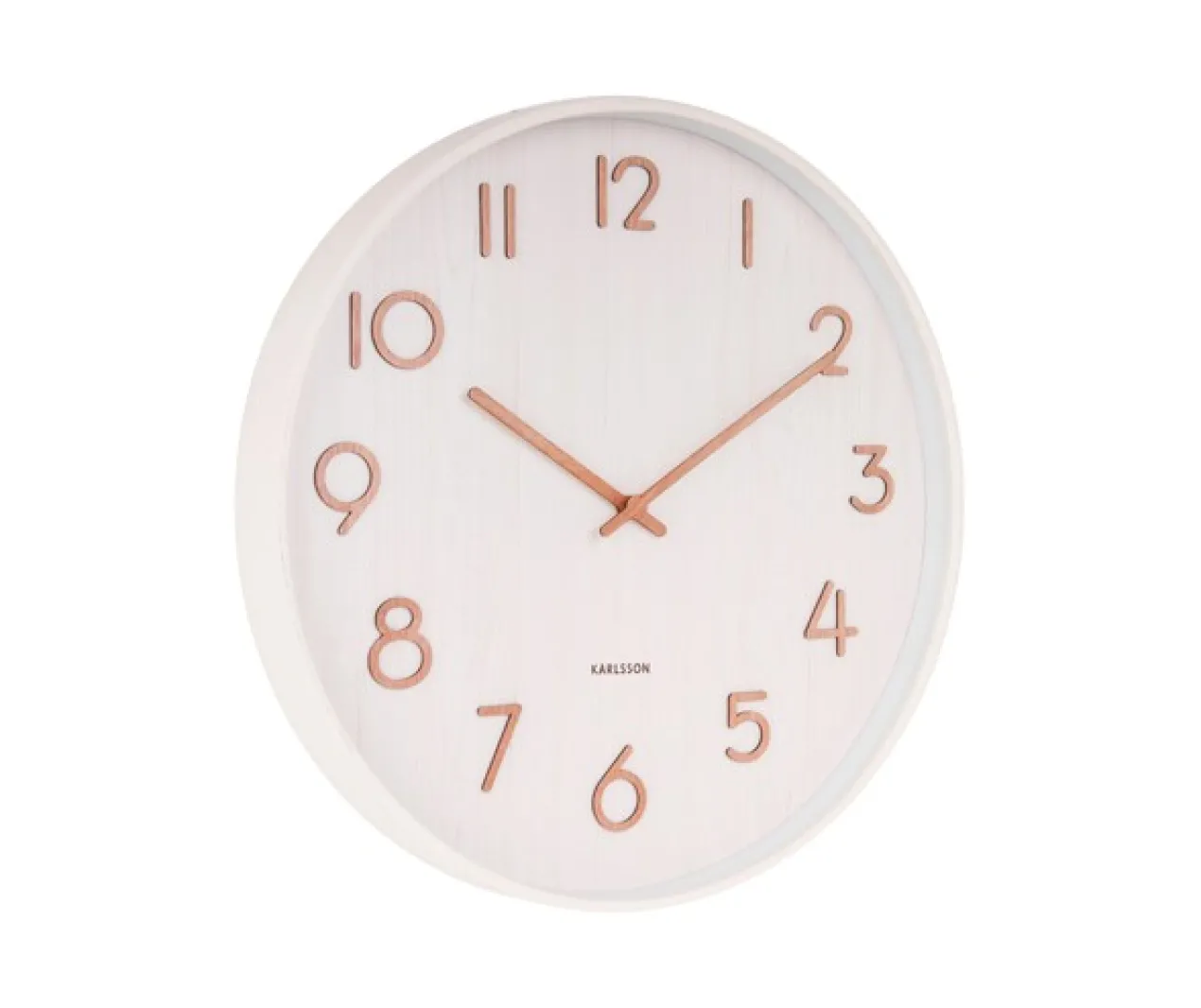 Wall clock Pure large basswood white