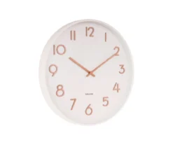 Wall clock Pure medium basswood white