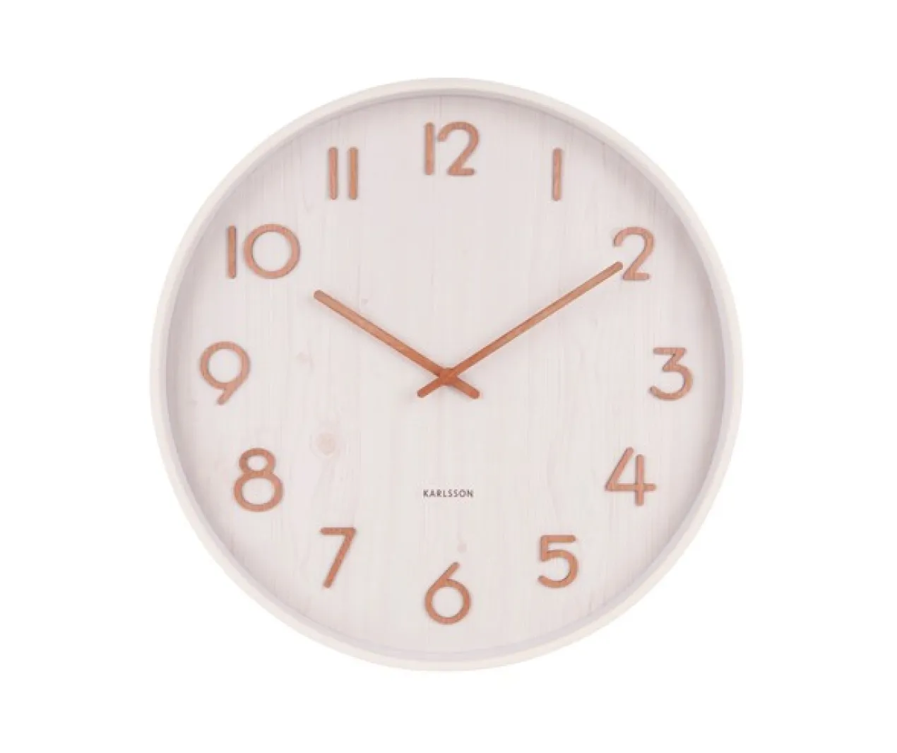 Wall clock Pure medium basswood white