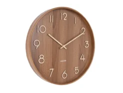 Wall clock Pure medium dark basswood