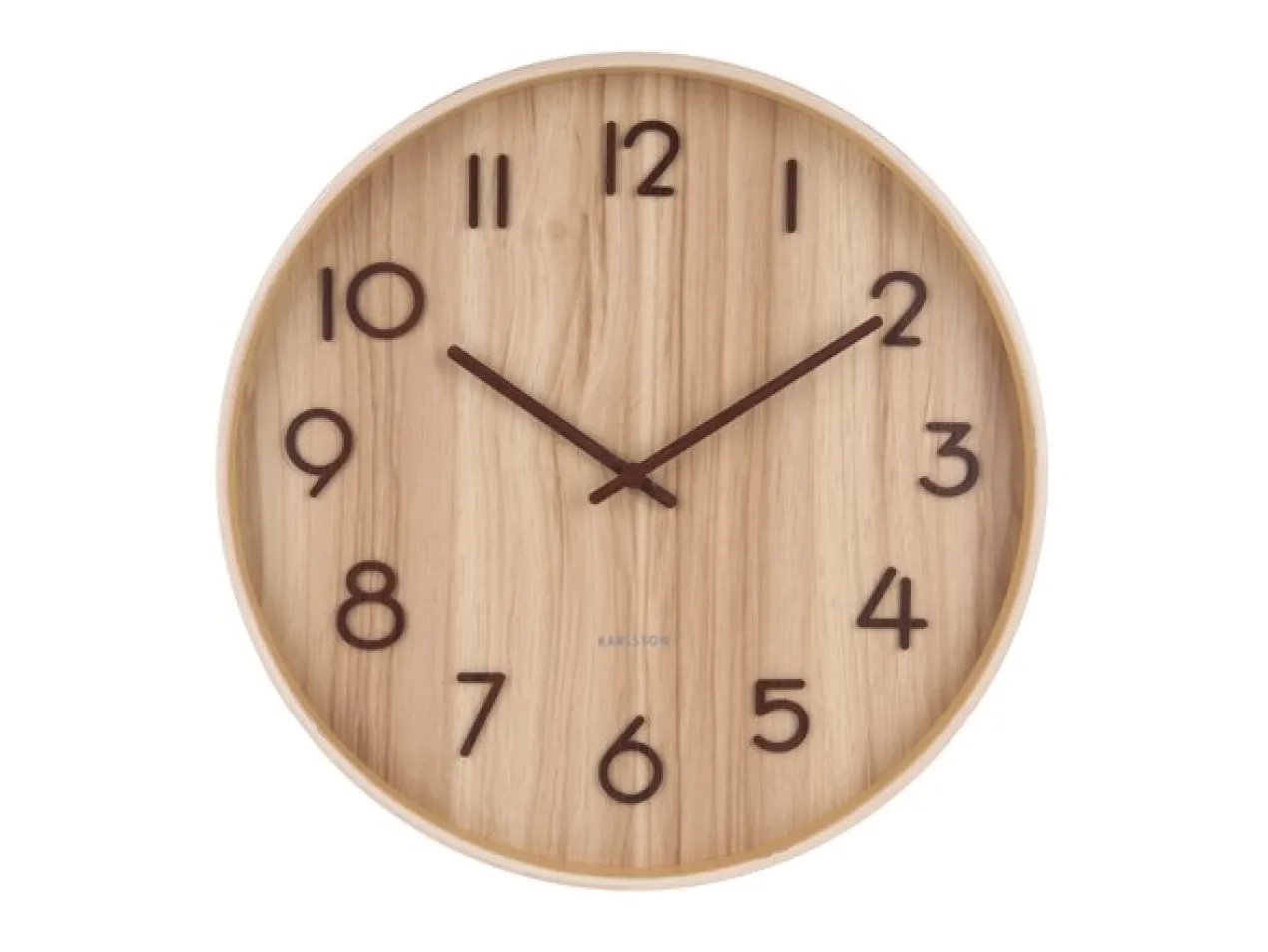 Wall clock Pure medium light basswood