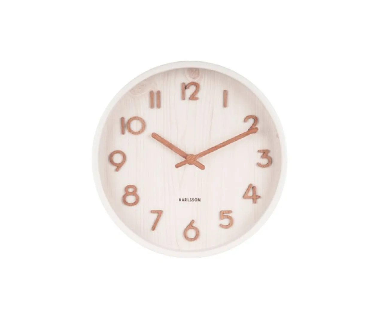 Wall clock Pure small basswood white