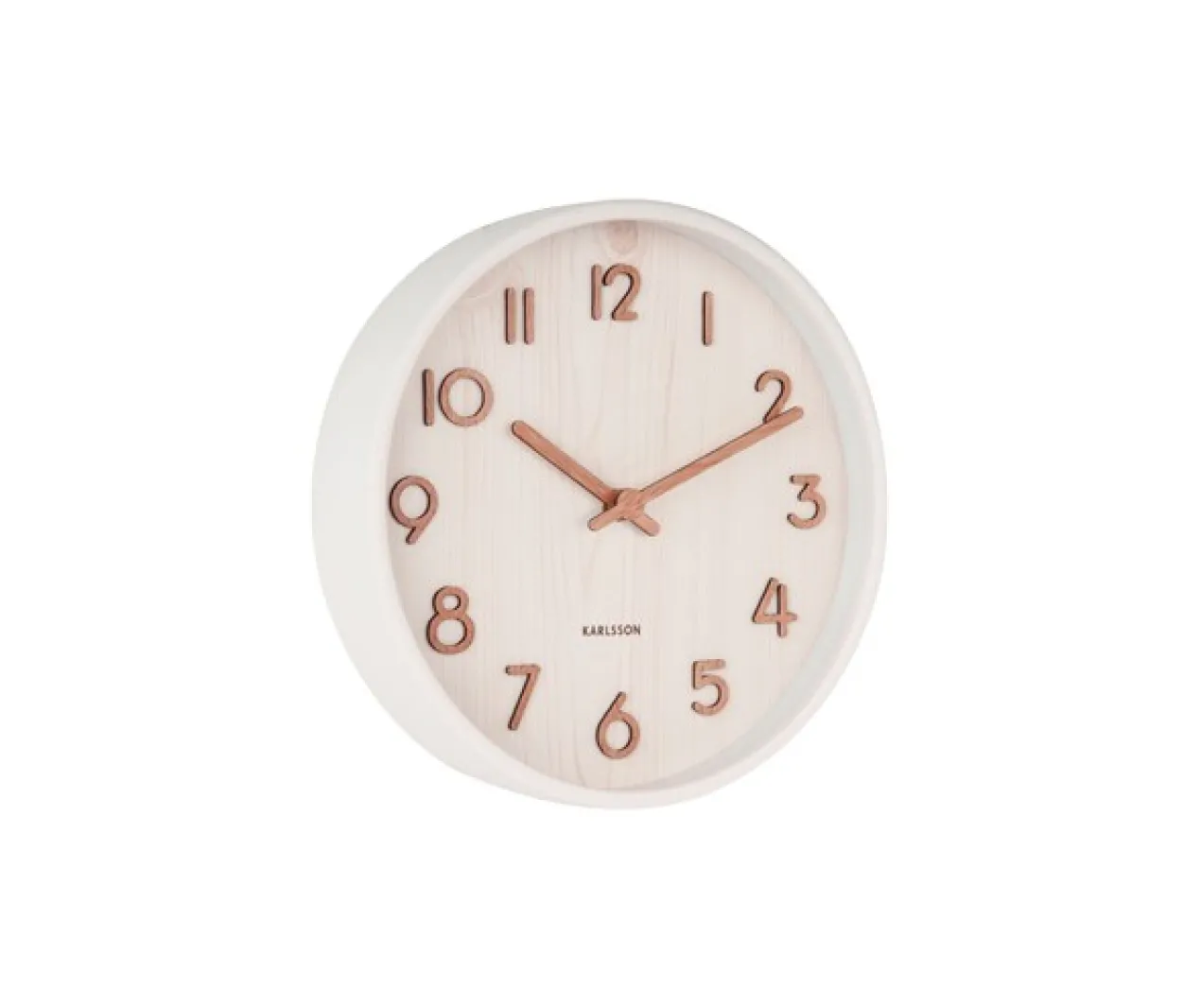 Wall clock Pure small basswood white