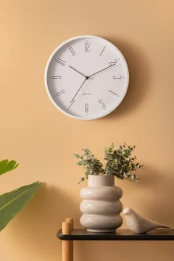 Wall clock Regal Numbers blush red