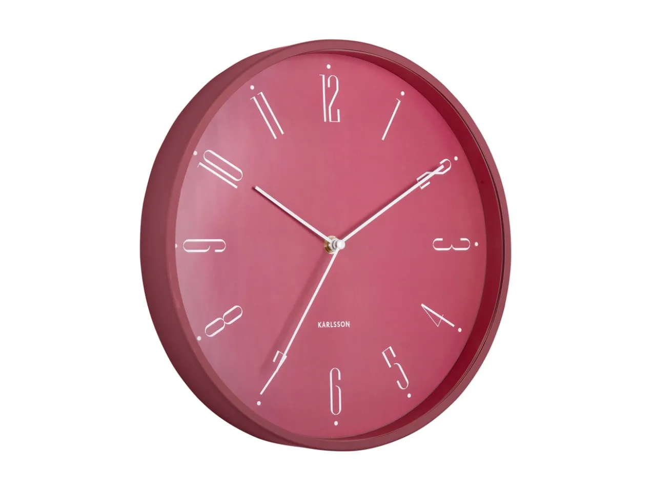 Wall clock Regal Numbers blush red