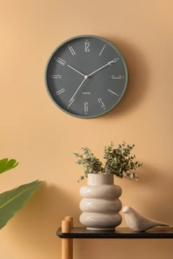 Wall clock Regal Numbers blush red