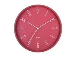 Wall clock Regal Numbers blush red