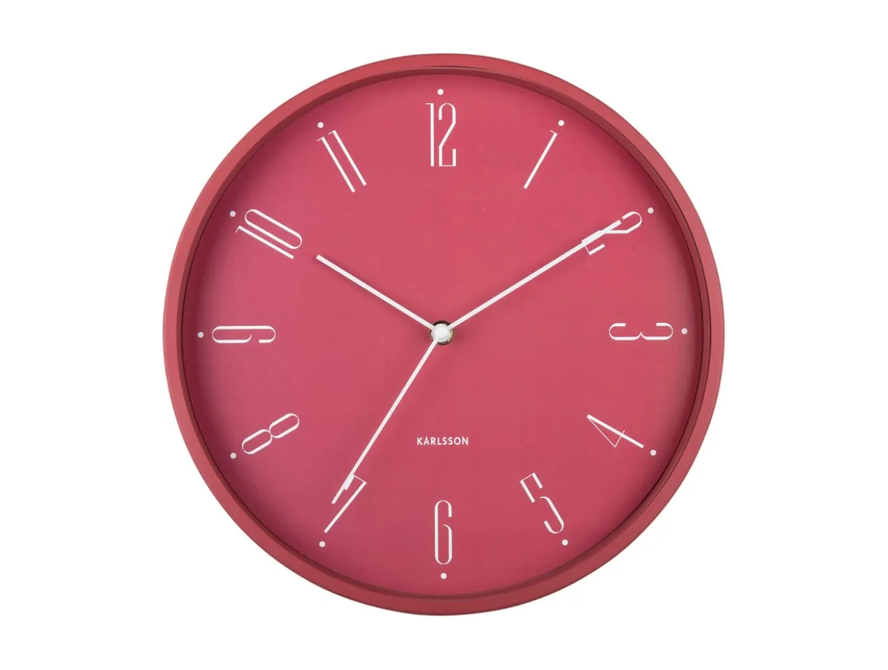 Wall clock Regal Numbers blush red