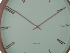 Wall clock Scandia grayed jade