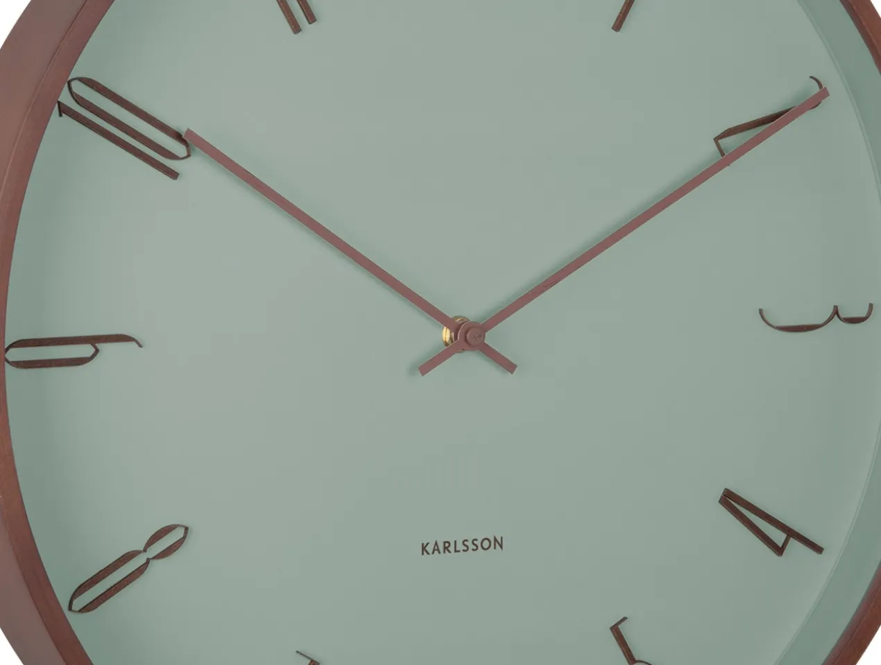 Wall clock Scandia grayed jade