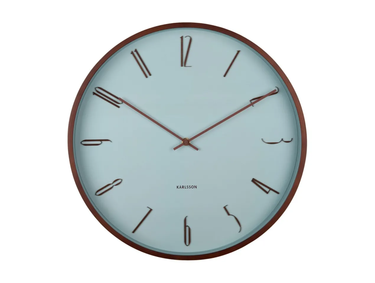 Wall clock Scandia misty blue