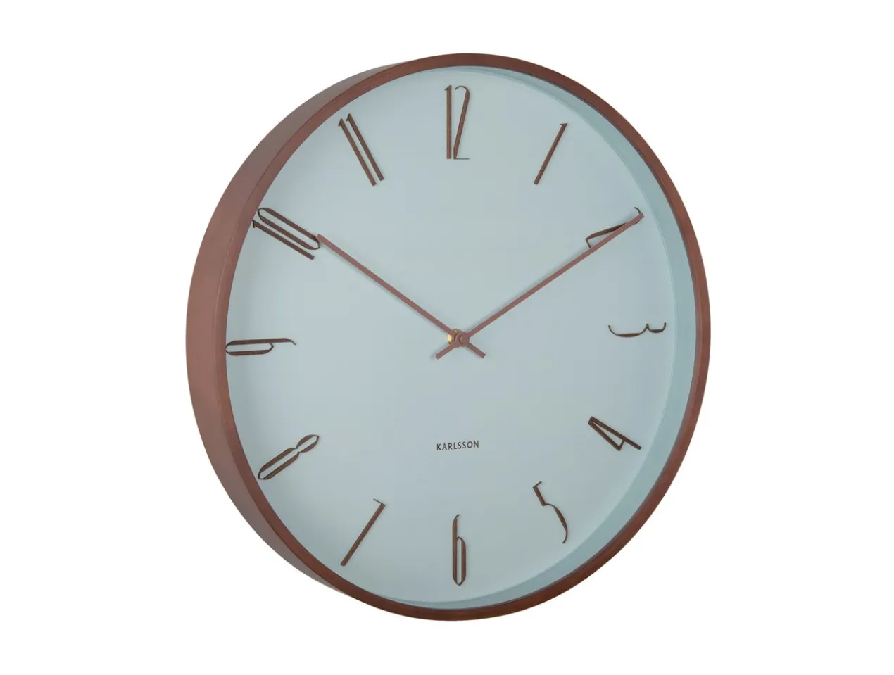 Wall clock Scandia misty blue