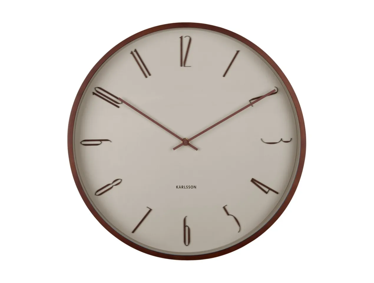 Wall clock Scandia warm grey