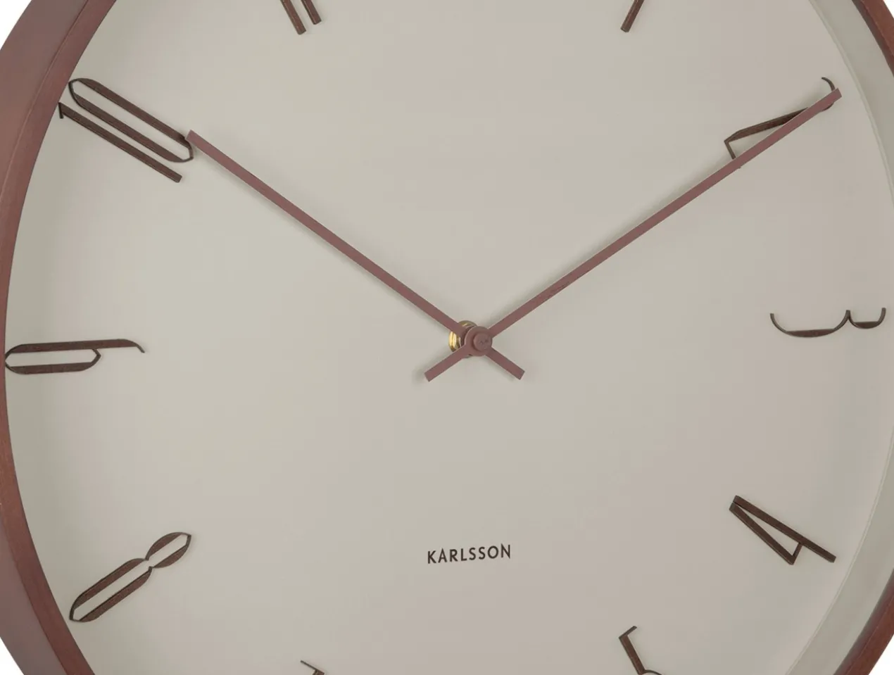 Wall clock Scandia warm grey