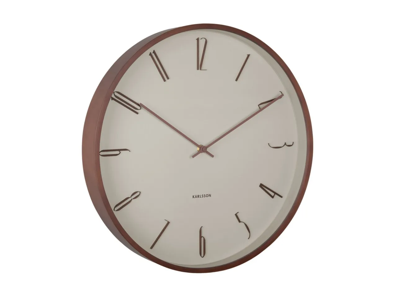 Wall clock Scandia warm grey