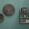 Wall clock Sensu steel black