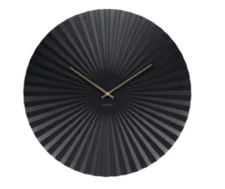 Wall clock Sensu XL steel black