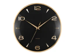 Wall clock Sienna Glow black