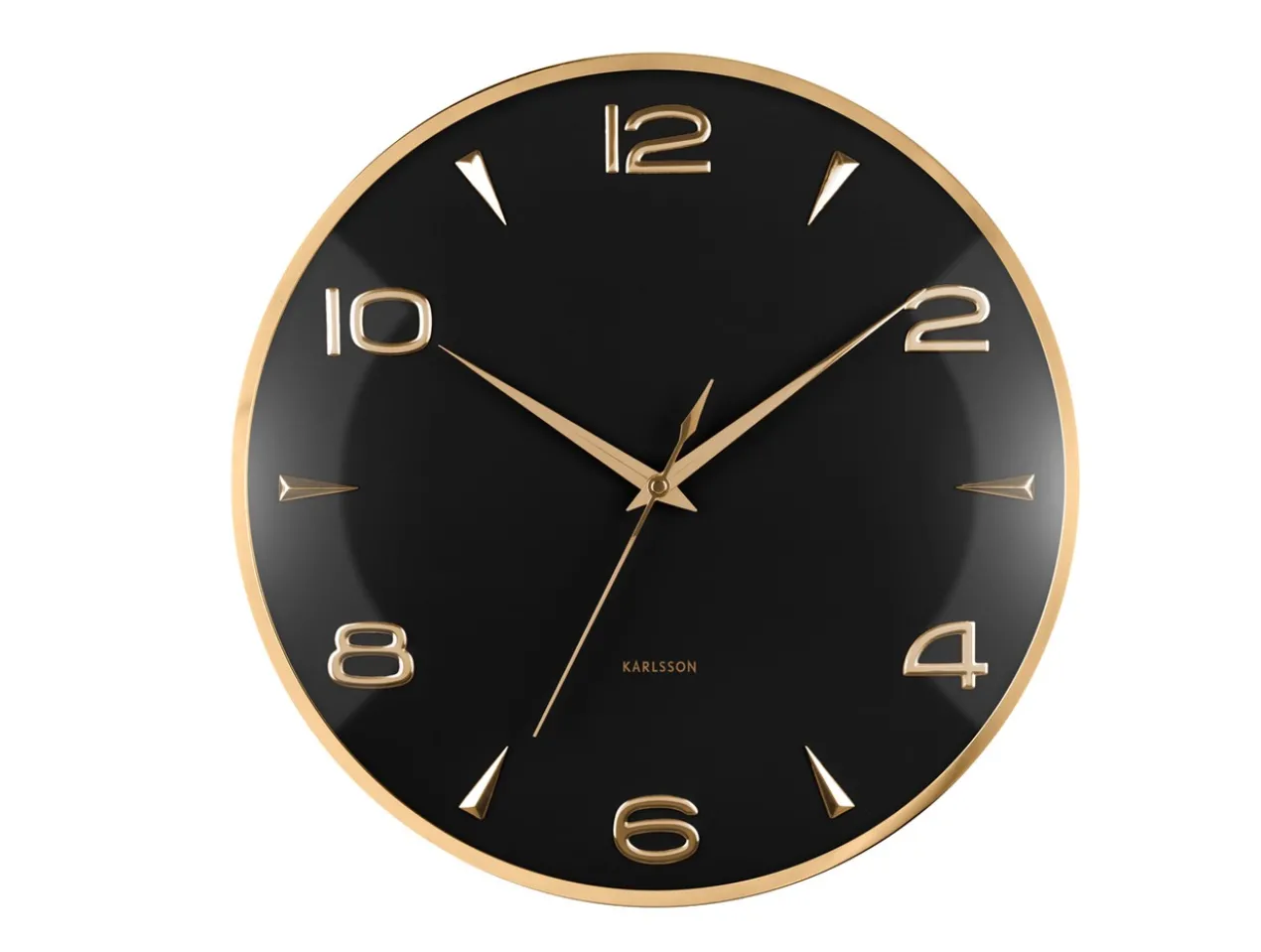 Wall clock Sienna Glow black