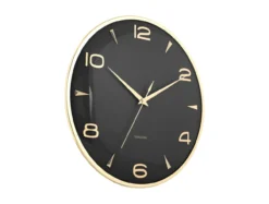 Wall clock Sienna Glow black