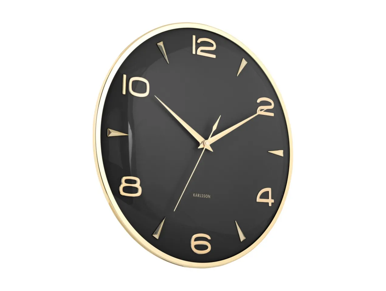 Wall clock Sienna Glow black