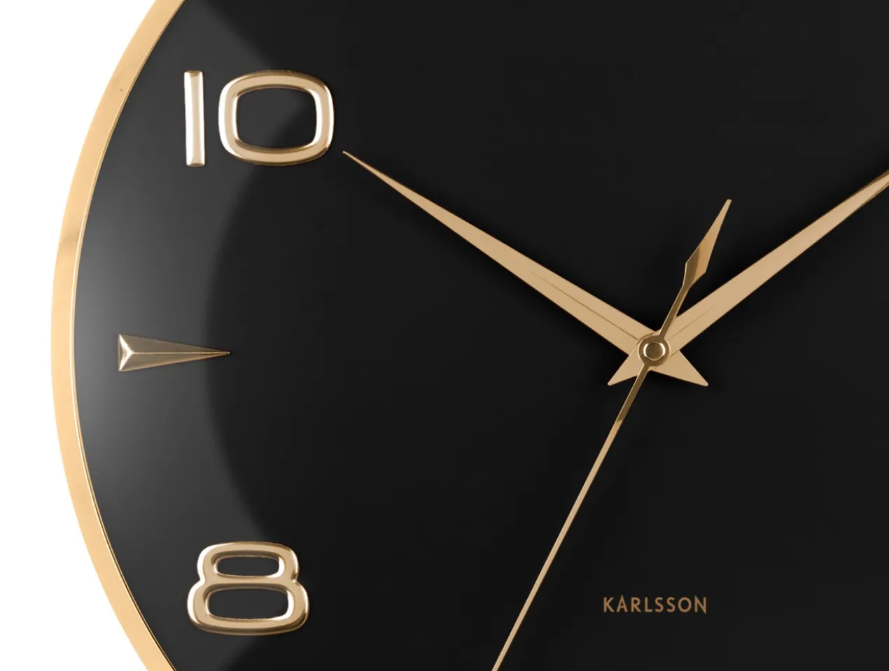 Wall clock Sienna Glow black