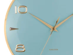 Wall clock Sienna Glow misty blue