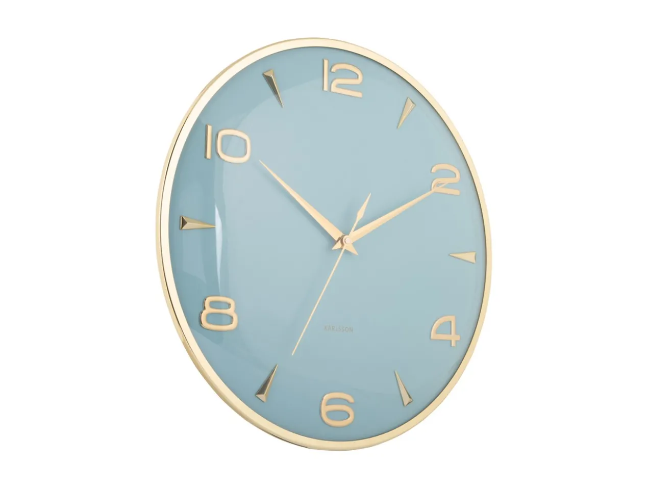 Wall clock Sienna Glow misty blue