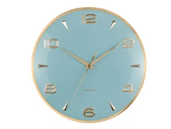 Wall clock Sienna Glow misty blue