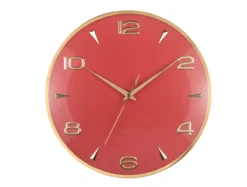 Wall clock Sienna Glow red ochre