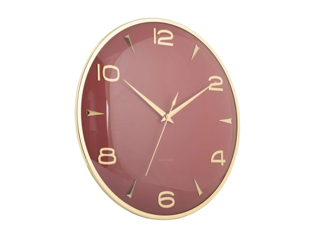 Wall clock Sienna Glow red ochre