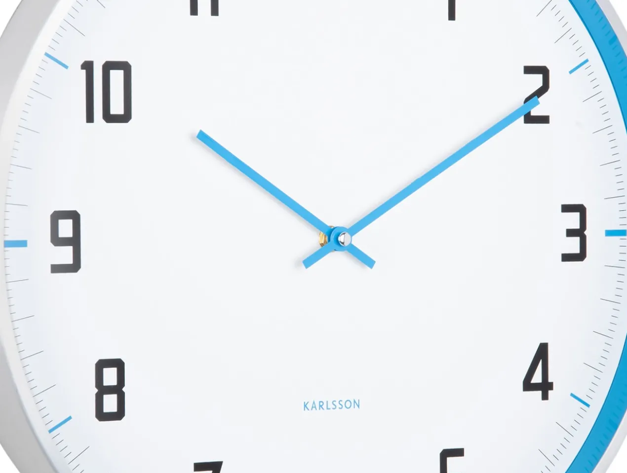 Wall clock Sporty bright blue