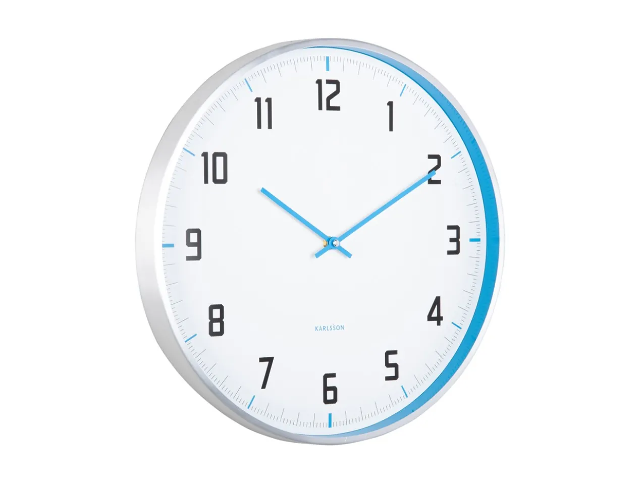 Wall clock Sporty bright blue